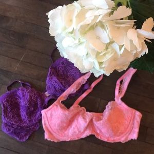 Victoria’s Secret Lace Purple Bra - 34B